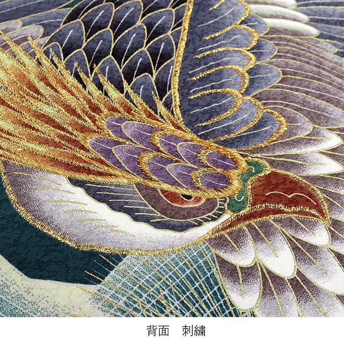 Kisste（キステ） お宮参り 着物 男の子 産着 青緑 緑 青 鷹 兜 小槌