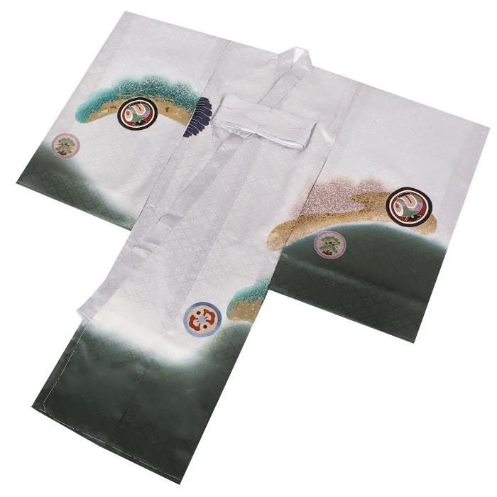 新品（純古典仕様）お宮参り 産着 祝着　京友禅工芸染　大鷹大将兜小槌図豪華祝い文 新品（純古典仕様）お宮参り 産着 祝着 京友禅工芸染 大鷹大将兜