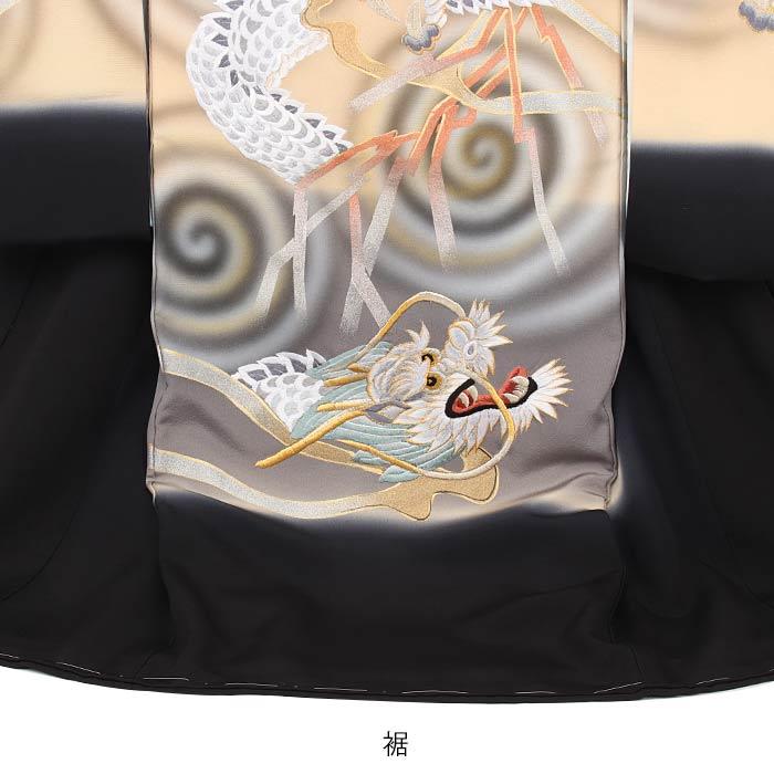 Kisste お宮参り 着物 男の子 産着 黒 双龍 白龍 竜 辰 雷雲 雲 Kisste お宮参り 着物 男の子 産着 黒 双龍 白龍 竜 辰 雷雲 雲