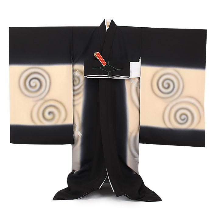 Kisste お宮参り 着物 男の子 産着 黒 双龍 白龍 竜 辰 雷雲 雲 Kisste お宮参り 着物 男の子 産着 黒 双龍 白龍 竜 辰 雷雲 雲