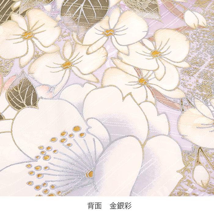 Kisste（キステ） お宮参り 着物 女の子 産着 藤色 銀 鞠 八重桜 牡丹