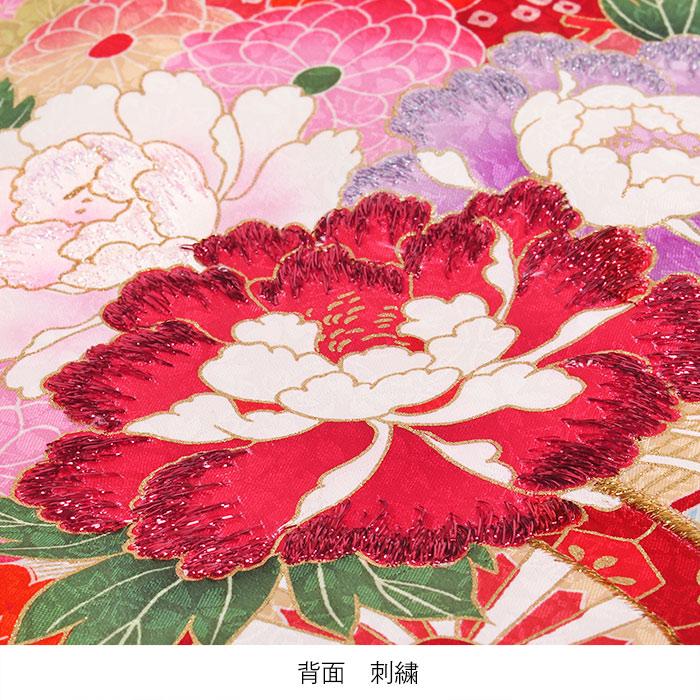 新品（純古典仕様）お宮参り 産着 祝着のきもの　京友禅染　豪華刺繍入り毬花鳥文 新品（純古典仕様）お宮参り 産着 祝着のきもの 京友禅染 豪華