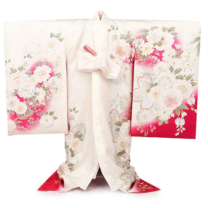 お宮参り 産着 女児 合繊 豪華絢爛 のしめ 金駒縫 綸子地 白 NO41236 お宮参り 産着 女児 合繊 豪華絢爛 のしめ 金駒縫 綸子地 白