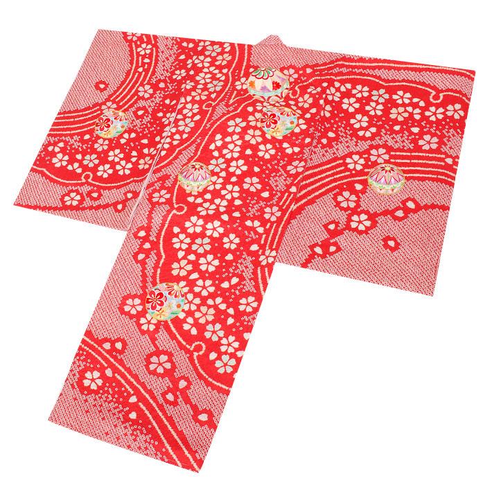 新品 本疋田 総絞り 紅白 赤白 訪問着 絵羽模様 着物 手絞り 京鹿の子 祝事 Kisste お宮参り 着物 女の子 産着 赤 白 疋田 絞り 鹿の子 鞠