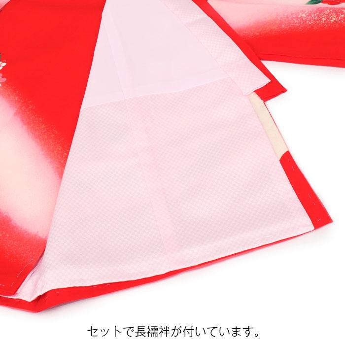お宮参り 着物 女の子 産着 赤 桃 御所車 花車 おしどり 鞠 蝶 牡丹 梅 花紋 正絹 友禅 金彩 銀彩 箔づかい 新品 日本製_6