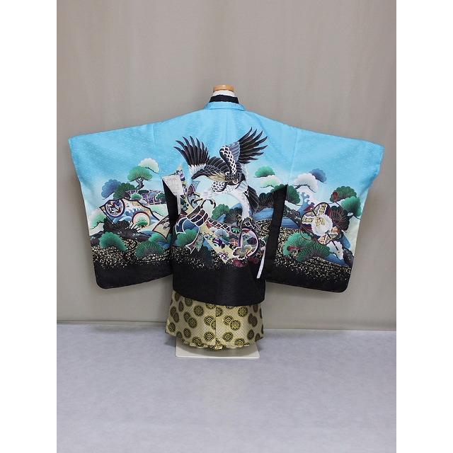 五歳男児着物と袴のセット D4458-02 送料無料 サイズL 五歳男児