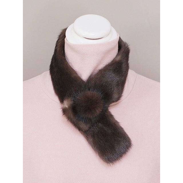 ミンクスト−ル ミンクマフラー チョ−カ 在庫限り 小さ目なミンク衿巻 