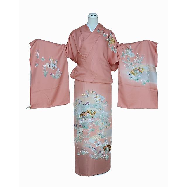 売約済み【春のイベント用に】★★新品未使用　正絹金彩友禅訪問着単品★★ 訪問着 未使用 正絹 金彩友禅 和田光正作 身丈161.5cm 裄丈64.5cm 付