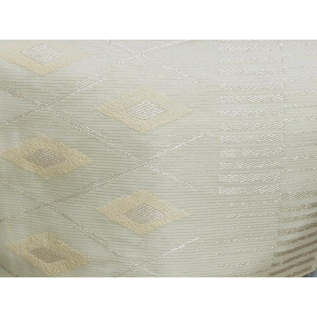 夏用絽名古屋帯　H0617-02　送料無料　ミントグリ-ン色の帯　日本製　西陣織　お仕立て済　絹交織
