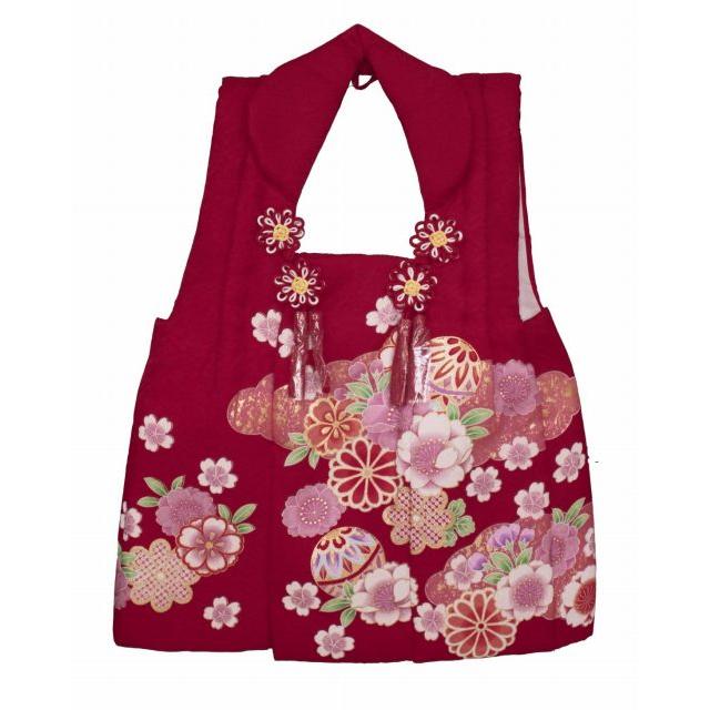 ３歳被布コート 正絹 七五三着物 3歳 女の子 正絹 刺繍柄の被布コートと着物