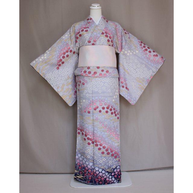 訪問着 J6220-01 送料無料 ワンランクアップのポリエステル訪問着 仕立  