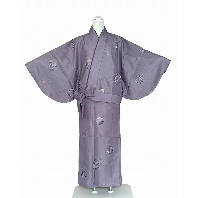 洗える夏着物 紗【藤の花 オフホワイト】上品な 一枚★英・さんびなどお好きな方♪ 洗える夏着物 紗【藤の花 オフホワイト】上品な 一枚☆英・さん