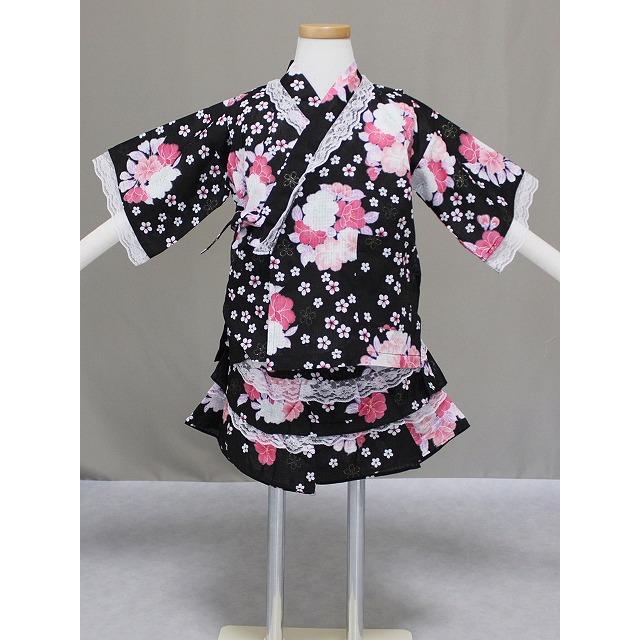 子供じんべい 白レース付き 女の子用甚平 じんべい 花柄にレースが付いた 浴衣ドレス１００サイズの甚平 Z6242 13 Z6242 13 みんなのごふくや くりはら 通販 Yahoo ショッピング