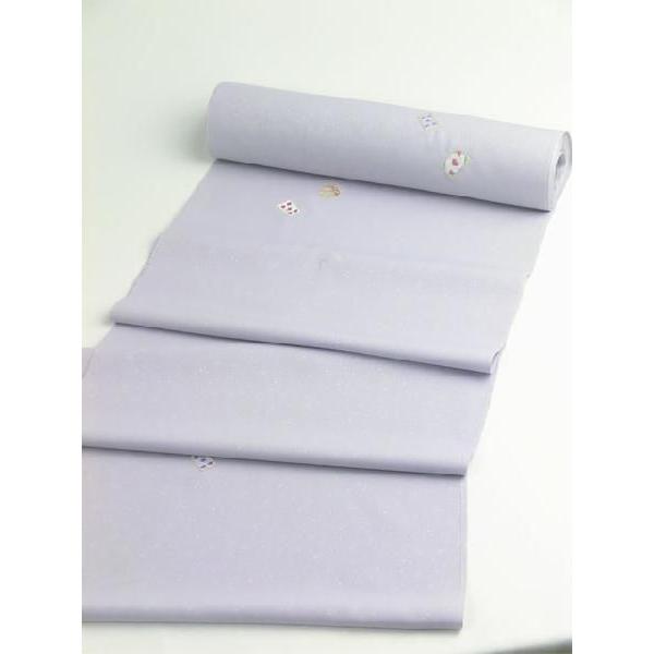 洗える着物 小紋 刺繍 薄藤紫色 トランプゲーム柄 反物｜kimono-kyoto｜02