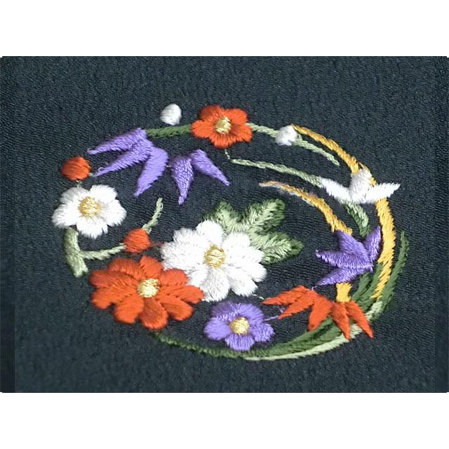 華紋 一つ紋（縫い紋・刺繍紋）加工 1番柄 色・大きさ調整可 : 京都 