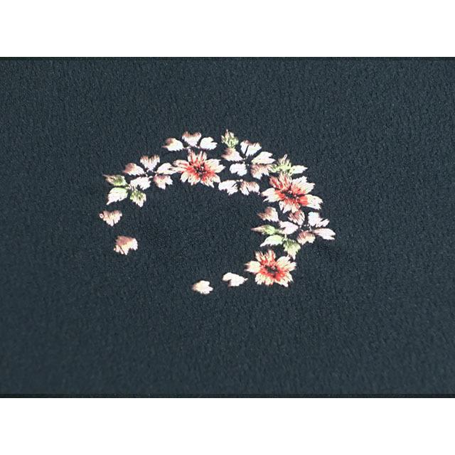 華紋 一つ紋（縫い紋・刺繍紋）加工 6番柄 色・大きさ調整可_2