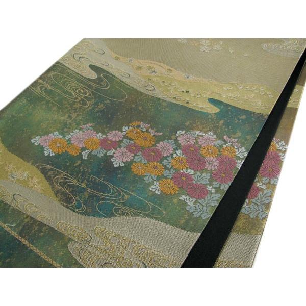 袋帯 お仕立て付 金箔地菊流水紋【HZ】（mw-a） : 20011896 : 京都 