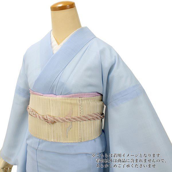 色無地 洗える 着物 仕立て上り レディース 女性 縦紗 M L 水色
