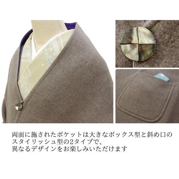 大判 ストール ショール 和洋兼用 グレー 紫色 リバーシブル 無地