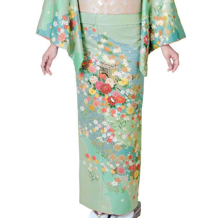 着物5点 H.L（アッシュ・エル） 訪問着 洗える セット 購入 5点セット 渋グレー