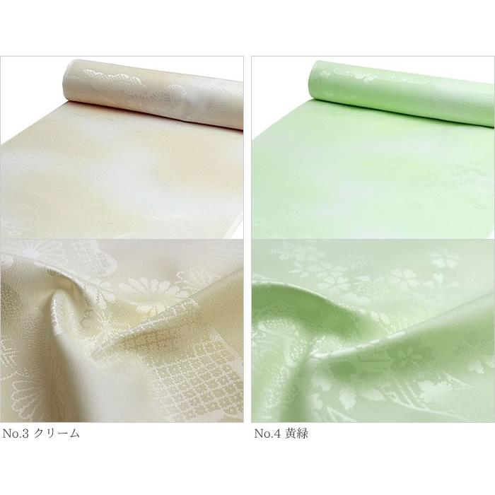 洗える長襦袢 反物 セミオーダー 仕立て付 カラー ピンク 白 クリーム