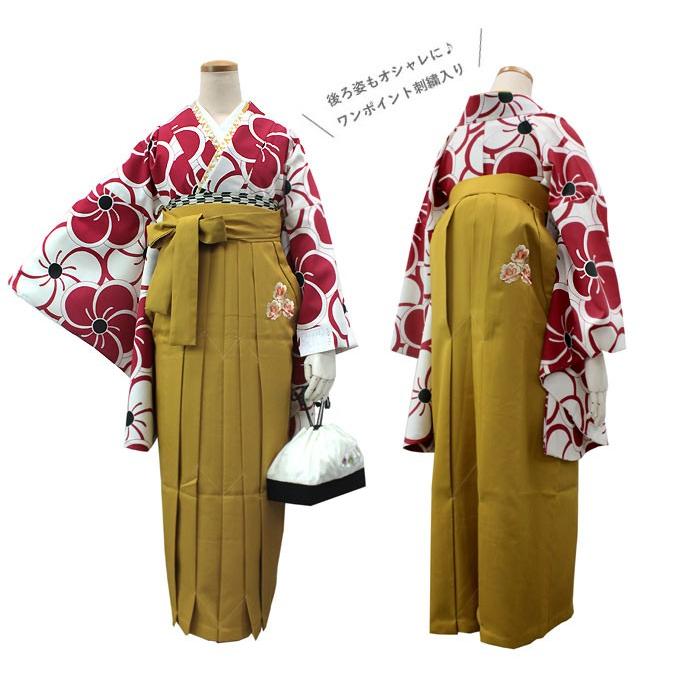 卒業式 袴 セット 着物 購入 女性 二尺袖 2点 レトロ フリーサイズ