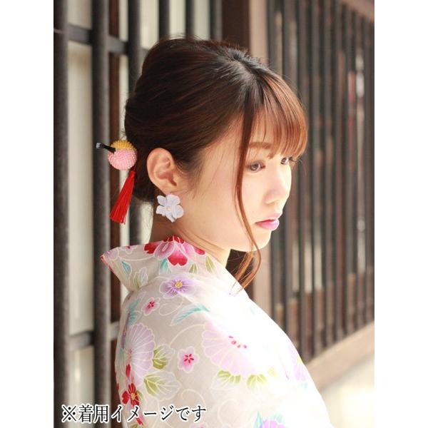 かんざし 絞りの2色使い ピンク 黄色 一本挿し 房つき 髪飾り 浴衣 着物 日本製 Tbふら 京都 きもの京小町 通販 Yahoo ショッピング