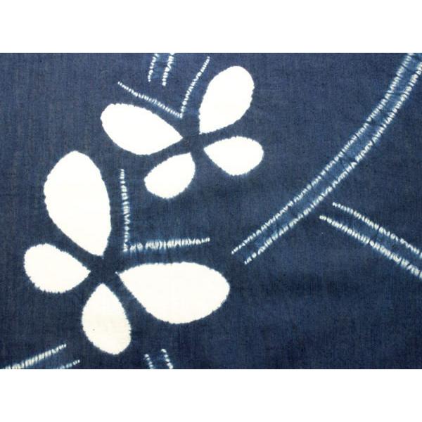 浴衣 単品 レディース 綿麻 紺 蝶々 帽子絞り 京都 仕立て上り プレタ