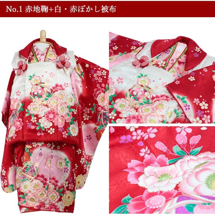 七五三 被布 正絹 着物 3歳 女の子 被布セット 6柄 被布コート 長襦袢 草履 髪飾り 被布飾り付 正絹 三歳 花柄 古典 簡単着付け 8点 未使用 被布コート 　 着物 草履 正絹 長襦袢 重ね衿