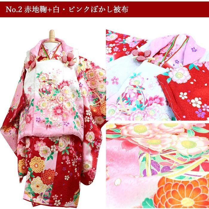 七五三 被布 正絹 着物 3歳 女の子 被布セット 6柄 被布コート 長襦袢 草履 髪飾り 被布飾り付 正絹 三歳 花柄 古典 簡単着付け 8点 未使用 被布コート 　 着物 草履 正絹 長襦袢 重ね衿