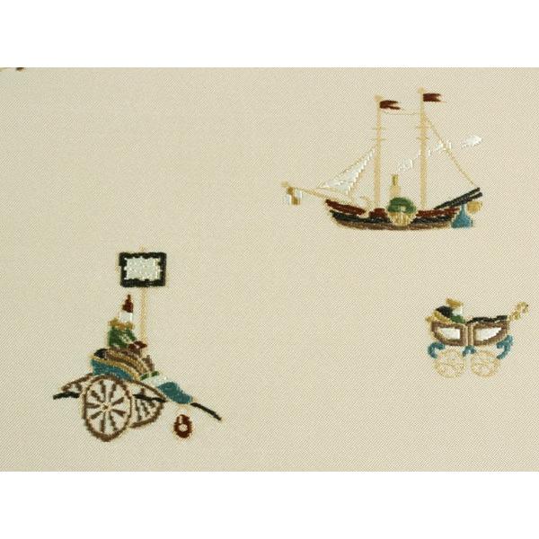 名古屋帯 正絹 新品 未仕立て 仕立てつき 西陣織 反物 ベージュ 文明
