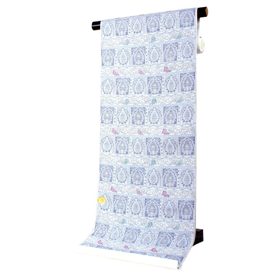 名古屋帯 正絹 西陣織 木原織物謹製 仕立て付き 九寸 なごや帯 六通 白  