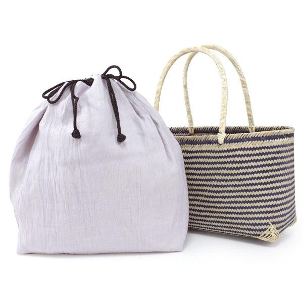 かごバッグ レディース 夏 バッグ 単品 浴衣 竹 編み ネイビー かご 薄紫 巾着 女性 バッグ カゴ 籠 きんちゃく 手提げ_4