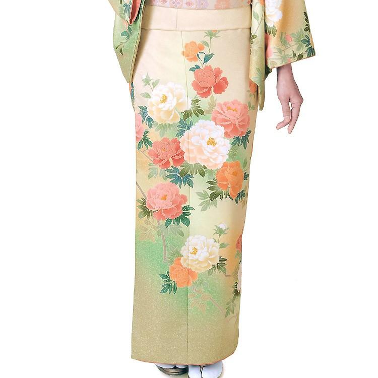 訪問着　フルセット　洋花　金彩加工　洗える着物　l1 楽天市場】洗える着物 訪問着 セット 18点フルセット 黄緑ぼかし