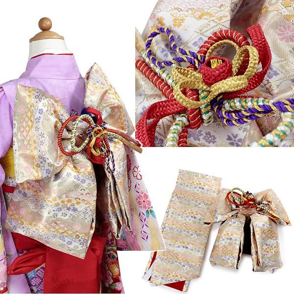 七五三 作り帯 7歳 帯 桜 花 手毬 黒 金 赤 緑 ピンク 白 飾り 七五三 作り帯 7歳 帯 桜 花 手毬 黒 金 赤 緑 ピンク 白 飾り