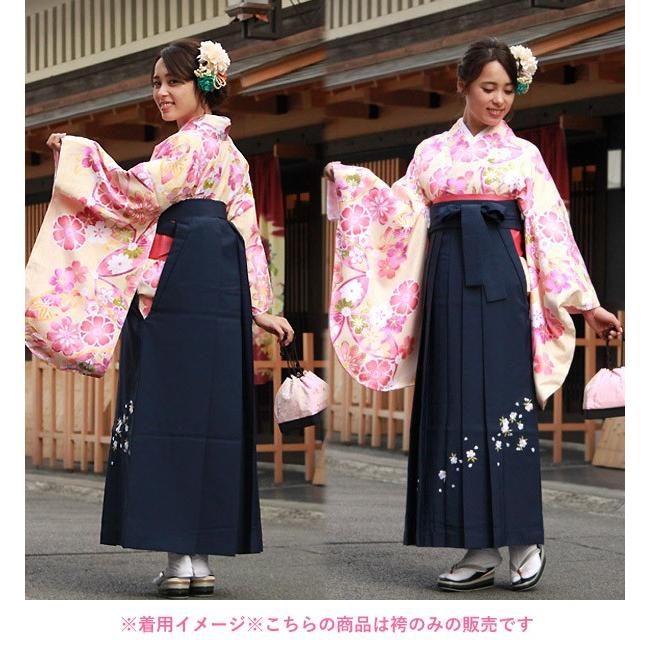 卒業式 袴 単品 購入 販売 桜 刺繍 赤 紫 紺 緑 黒 SS S M L LL はかま