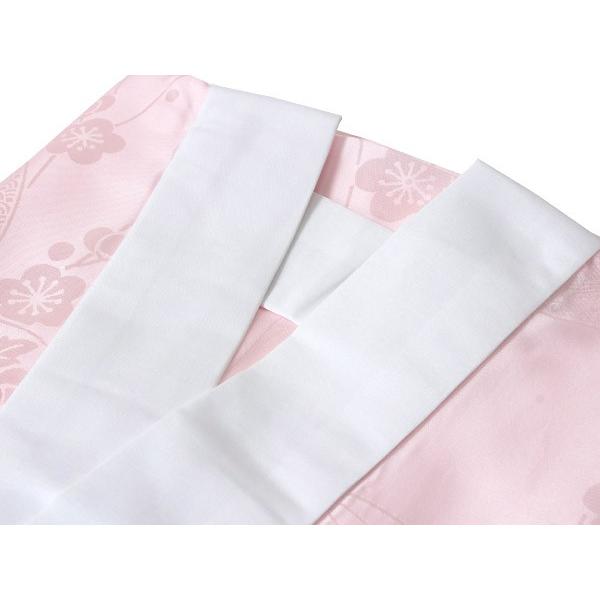 長襦袢 二尺袖 2尺袖 ショート丈 薄ピンク お仕立て上がり 半衿付き