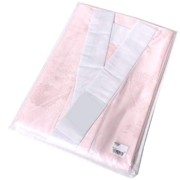 長襦袢 二尺袖 2尺袖 ショート丈 薄ピンク お仕立て上がり 半衿付き