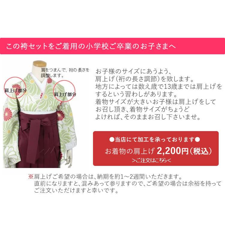 二尺袖着物 袴Sサイズ 半幅帯 3点セット 大特価 ジュニア 卒業式 No.21 卒業式 袴 セット 二尺袖 着物 3点セット 絵羽柄 小振袖 女の子 女子