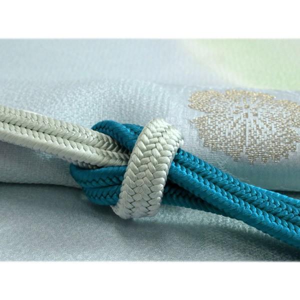 帯締め、帯揚げ2点セット 帯揚げ帯締めセット 正絹 2点セット 金糸 刺繍 雪輪 全8色 赤 紫 青 緑