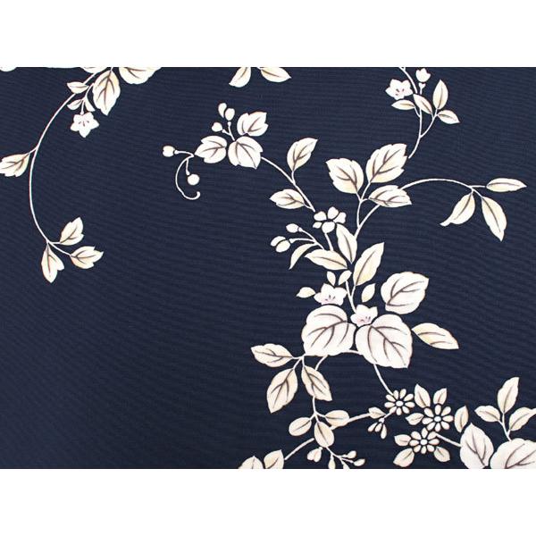 着物 反物 正絹 丹後ちりめん フルオーダー 仕立て付き 濃紺地唐草