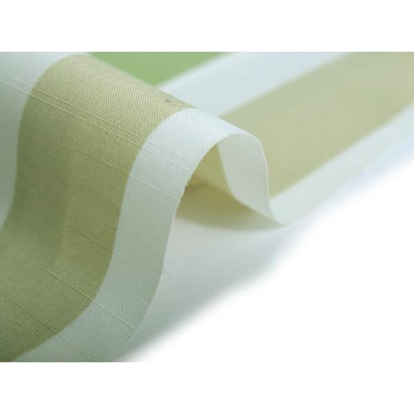 雨コート 反物 着物用 レインコート セミオーダー 仕立て付 XS S M L XL 緑 ベージュ 黄緑 縞 ハナエモリ コート 和装 和服 女性 レディース 撥水加工 送料無料 | HANAE MORI | 03