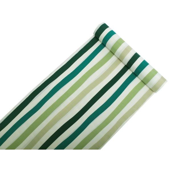 雨コート 反物 着物用 レインコート セミオーダー 仕立て付 XS S M L XL 緑 ベージュ 黄緑 縞 ハナエモリ コート 和装 和服 女性 レディース 撥水加工 送料無料 | HANAE MORI | 06