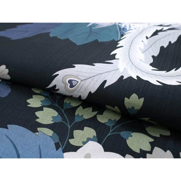 【推し】 浴衣 レディース 東レセオアルファ 浴衣 単品 夏着物 撫松庵 M サイズ 黒 菊 桔梗 鳳凰 日本製 女性 送料無料 【A4040008397】(21318円)