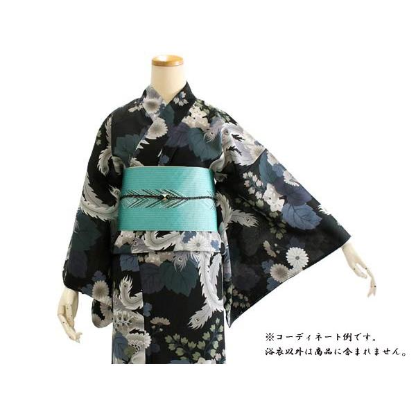 【推し】 浴衣 レディース 東レセオアルファ 浴衣 単品 夏着物 撫松庵 M サイズ 黒 菊 桔梗 鳳凰 日本製 女性 送料無料 【A4040008397】(21318円)