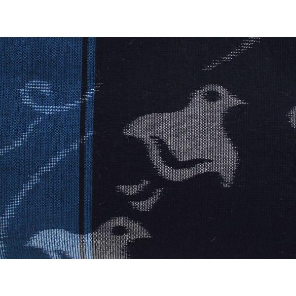 バッグ レディース 単品 ブルー 千鳥 女性 利休バッグ 久留米絣 着物