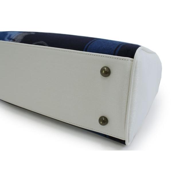 バッグ レディース 単品 ブルー 千鳥 女性 利休バッグ 久留米絣 着物