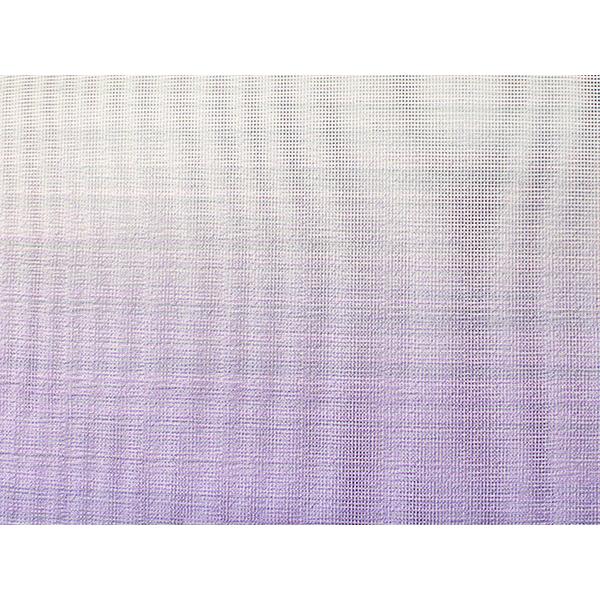 【超美品】夏帯 名古屋帯 羅 紗 オフホワイト×紫の 笹文様 正絹 透け感 洗える 名古屋帯 夏 紗 献上 お仕立て上がり 白 紫 横段ぼかし 八寸 夏