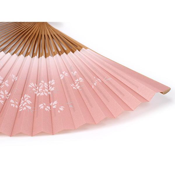 扇子 女性用 単品 ピンク 枝桜 レディース 大きめ エコ ギフト