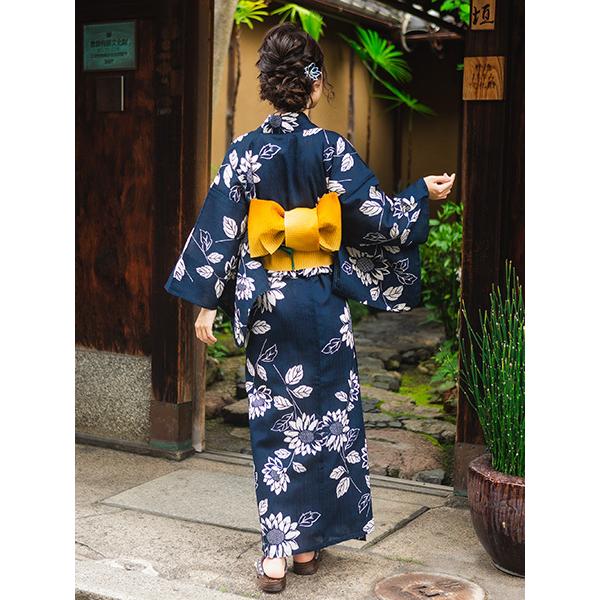 浴衣 レディース 単品 ゆかた 大人 フリーサイズ 綿 麻 レトロ モダン